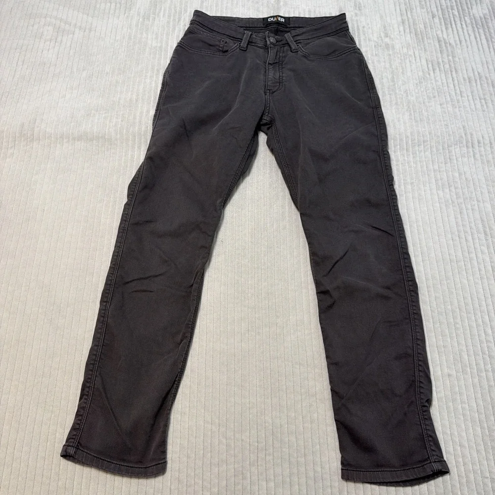 DU/ER N2X Relaxed Taper Jeans Mens 30x30 Gray Performance Stretch